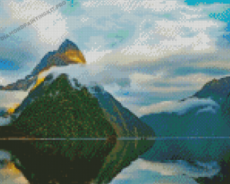 Fiordland Island Reflection Diamond Paintings