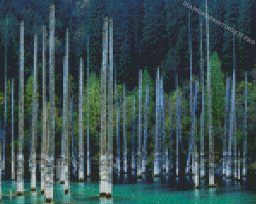 Forest And Water Landscape Diamond Paintings