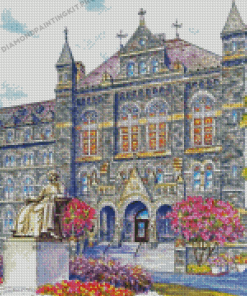 Georgetown University Building Art Diamond Painting