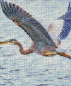 Great Heron Flying Diamond Paintings