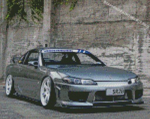 Grey Silvia S15 Car Diamond Painting