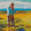 Harmonica Cowboy Player Diamond Painting