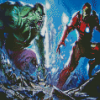 Hulk And Iron Man Heroes Diamond Paintings