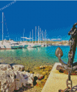 Hvar Harbor In Croatia Diamond Painting