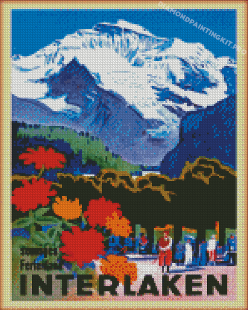 Interlaken Poster Art Diamond Paintings