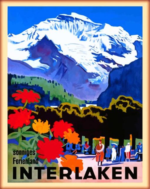 Interlaken Poster Art Diamond Paintings