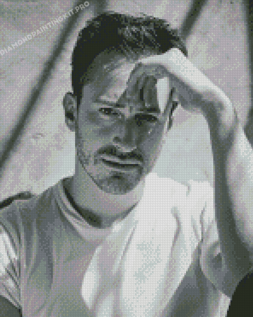 Joseph Mazzello Black And White Diamond Paintings