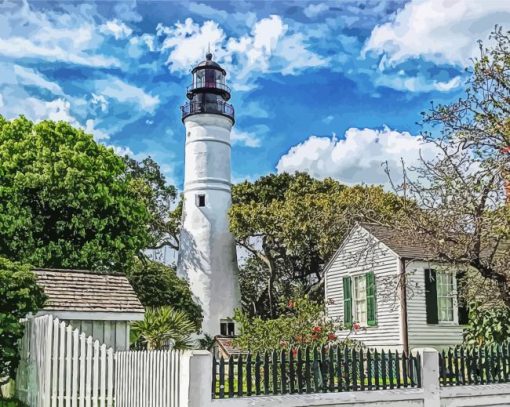 Key West Lighthouse Florida Diamond Painting