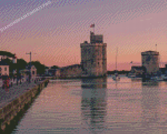 La Rochelle Port Sunset Diamond Painting