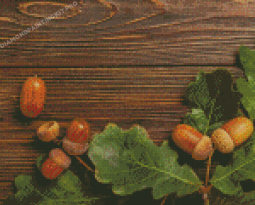 Leaves And Acorns Diamond Painting