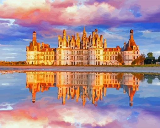 Loire Castle Reflection Diamond Paintings