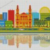 Managua Cityscape Illustration Diamond Painting