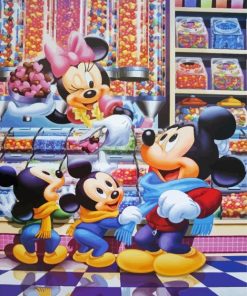 Mickey And Minnie Candy Store Diamond Paintings