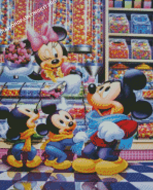 Mickey And Minnie Candy Store Diamond Paintings