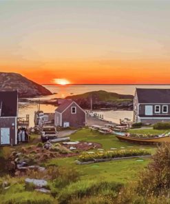 Monhegan Island At Sunset Diamond Paintings