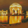 Palace Of Fine Arts California At Night Diamond Paintings