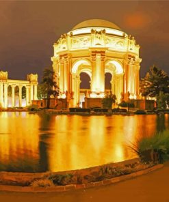 Palace Of Fine Arts California At Night Diamond Paintings