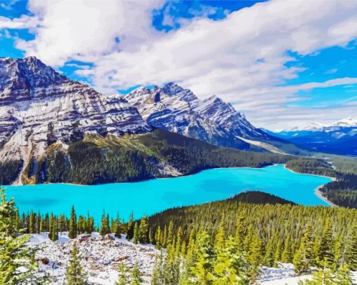 Peyto Lake National Park Diamond Painting