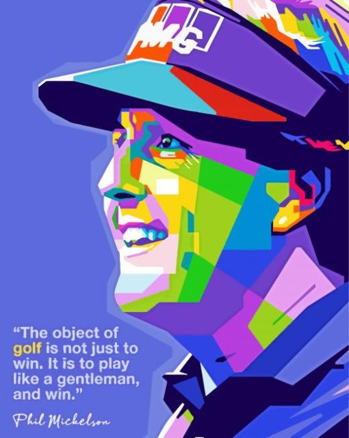 Phil Mickelson Pop Art Diamond Paintings