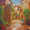 Pitigliano Buildings Diamond Paintings