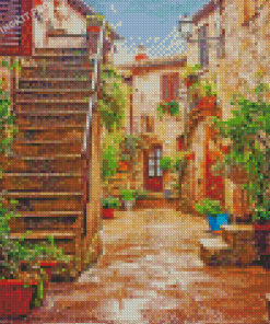 Pitigliano Buildings Diamond Paintings