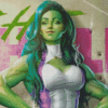 Powerful She Hulk Diamond Paintings