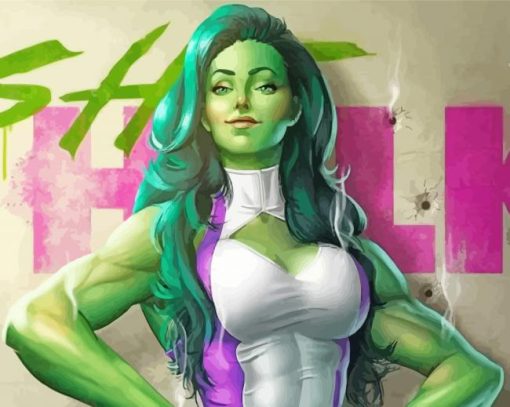 Powerful She Hulk Diamond Paintings