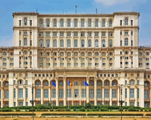 Romania Bucharest Palace Of Parliament Diamond Paintings