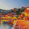 Samos Island At Night Diamond Painting