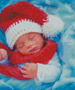 Sleeping Christmas Baby Boy Diamond Paintings