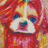 Splatter Colorful Shih Tzu Diamond Paintings