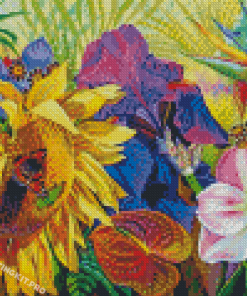 Spring Butterfly On Sunflower Diamond Paintings