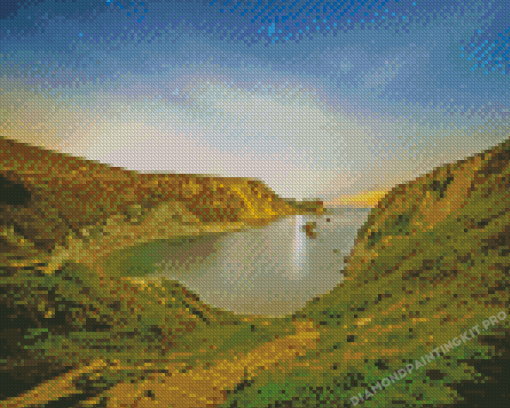 Starry Night Lulworth Cove Diamond Painting