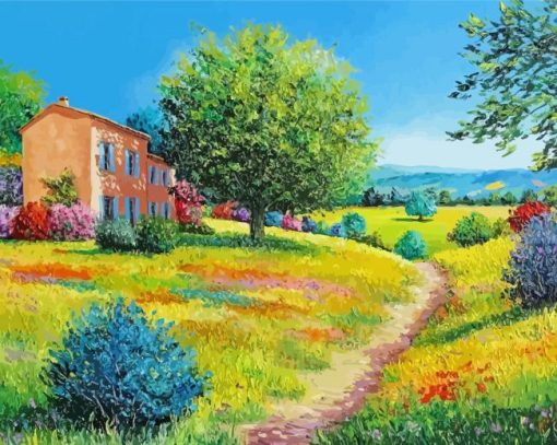 Summer Garden House Diamond Paintings