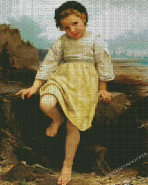 Sur Le Rocher William Bouguereau Diamond Painting