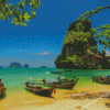 Thailand Koh Samui Boats Diamond Painting