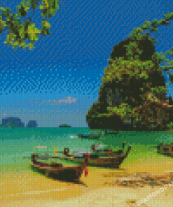 Thailand Koh Samui Boats Diamond Painting