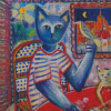 The Cats Lunch Art Diamond Paintings