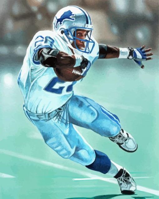 The Player Barry Sanders Diamond Painting