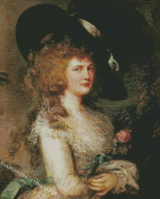 Thomas Gainsborough Lady Georgiana Diamond Painting