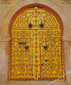 Traditional Yellow Door Diamond Paintings