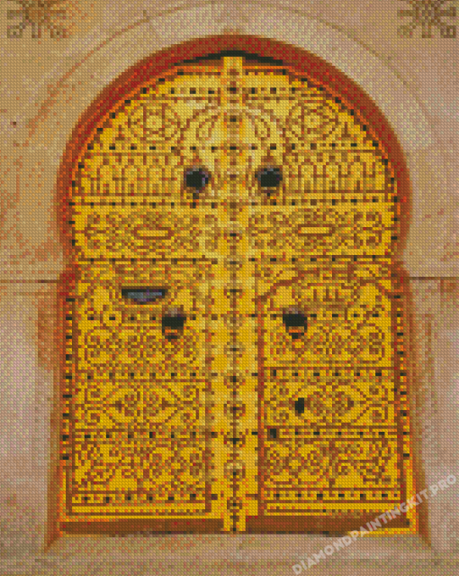 Traditional Yellow Door Diamond Paintings