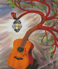 Tree Guitar Art Diamond Paintings