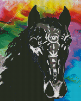 Tribal Horses Art Diamond Painting