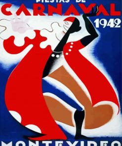 Uruguay Carnaval Poster Diamond Painting