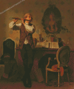 Victorian Clarinet Player Diamond Paintings