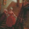 Victorian Woman On Stairs Diamond Painting