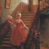 Victorian Woman On Stairs Diamond Painting