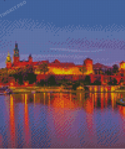 Wawel Royal Castle At Night Diamond Painting