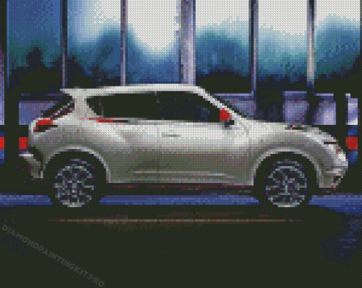 White Nissan Juke Car Diamond Paintings